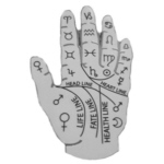 PSYCHIC PALM READER MYSTIC HAND PIN
